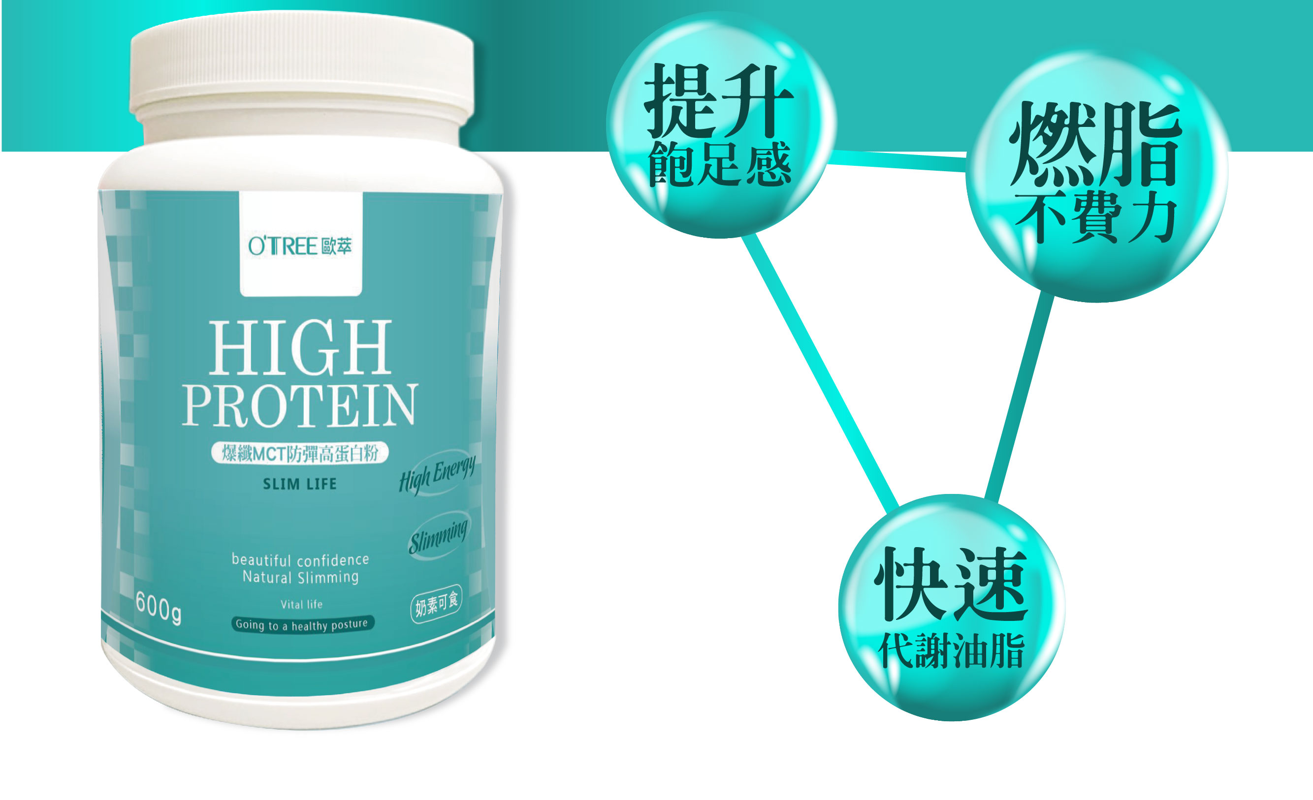 我愛簡單購 IEasyShopping 【歐萃OTREE】MCT防彈高蛋白粉6瓶